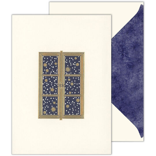Winter Window Holiday Cards with Inside Imprint